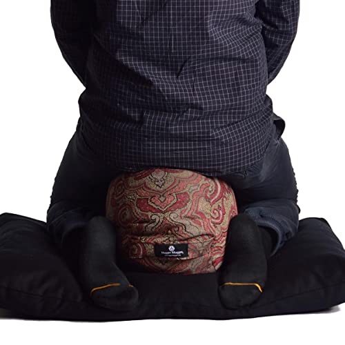Hugger Mugger Zabuton Meditation Pillow and Harness - Use on its Own or in Combination with Any Meditation Cushion, Cushions Knees and Ankles - color: Olive