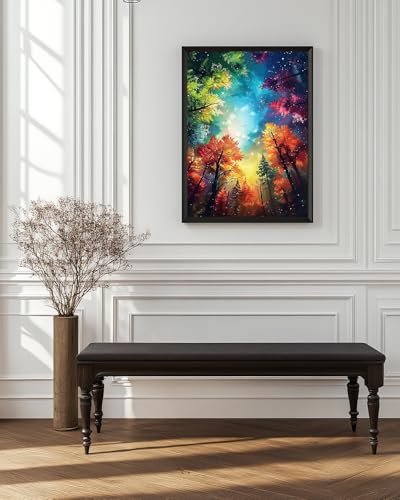 Autumn Landscape Diamond Art Kits for Adults, Crafts 5D Diamond Painting Dot Kit for Adult Beginners, Nature Tree DIY Round Dots Full Drill Diamonds Paintings Arts for Home Wall Decor Gifts 12X16 Inch - color: C08