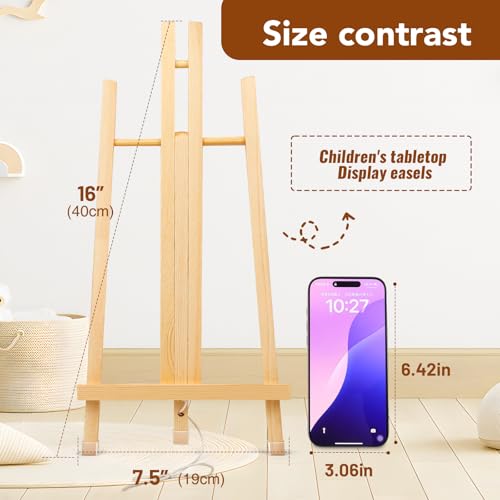 AROIC 8 Pack 15 Inch Wood Easels, Easel Stand for Painting Canvases | Art, and Crafts, Tripod, Painting Party Easel, Kids Student Table School Desktop, Portable Canvas Photo Picture Sign Holder - style: 15"-8p