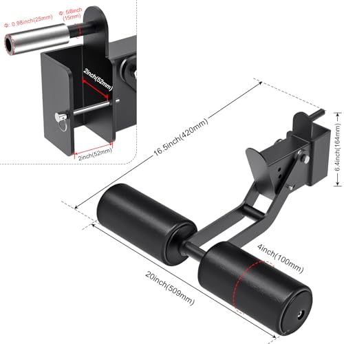 SELEWARE Squat Rack Attachment for Power Cage with 5/8" or 1" Holes - color: B: Nordic Curl Attachment(2x2 Rack, 5/8 & 1" hole)