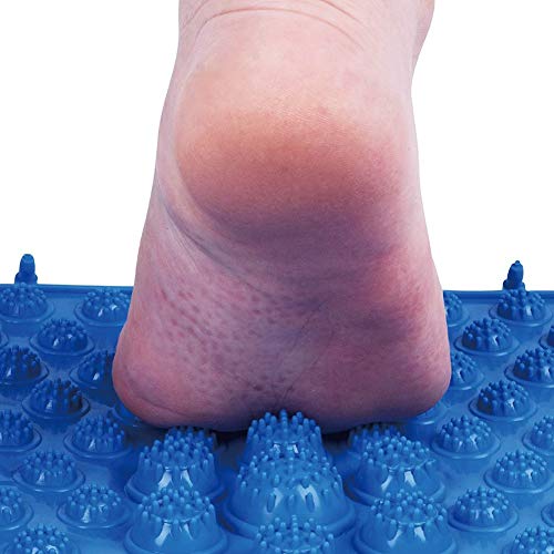 Foot Massage Mat Massage Pad Acupressure Mat Bathroom Mat Yoga Mat Outdoor Game 2 PCS (Blue) - color: Blue