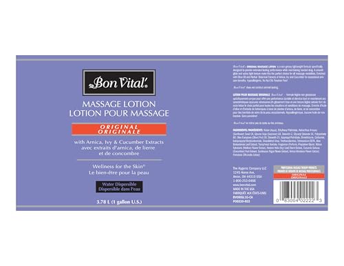 Bon Vital Original Massage Lotion, 1 Gallon Pail, Non-Greasy, Dry Skin - size: 1 Gallon