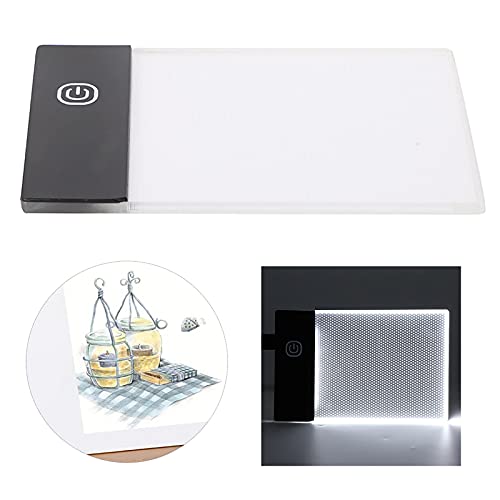 Tiiyee LED Light Board, A6 Tracing Light Box Small Copy Board Tracer Pad Slim Portable Flip Book Dimmable Artcraft Trace Light Pad Tablet for Drawing Painting Sketching Animation Streaming USB Powered
