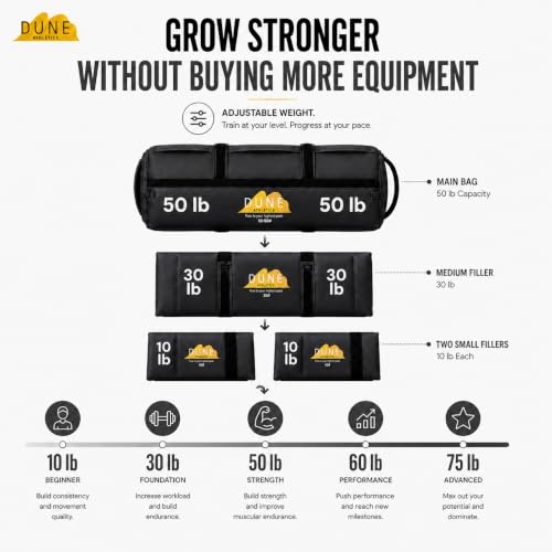 Sandbags for Working Out, Workout Sandbag Unfilled, - color: Dark Gray, size: Small(10-50 lbs)