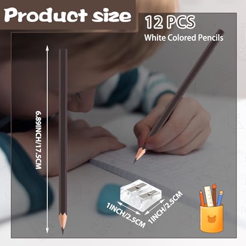 12 Pack Brown Colored Pencils for Kids, Pre-sharpened Art Pencils Back to School Supplies Set, Drawing Sketching Pencils for Students, Teachers, Classroom - color: brown