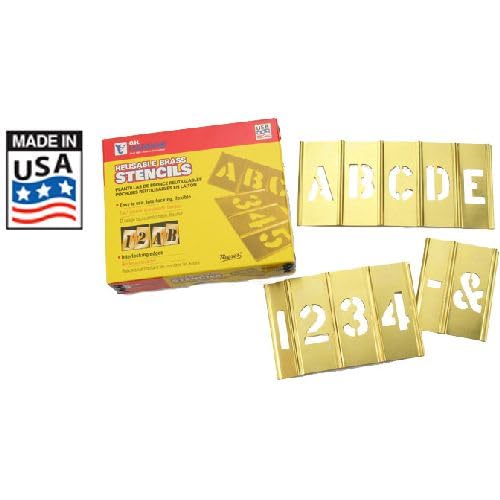 CH Hanson 10071 2" Brass Letters & Numbers Set 45 pc