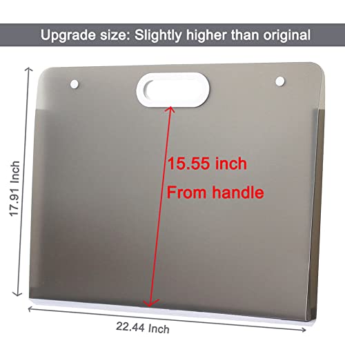 Sohynca Plastic Art Portfolio, Large Art Portfolio with Handles,Waterproof Portfolio Folder for Artwork, Arts Storage Case for Drawing Sketch Photography Poster (Black 22.44 x 17.32 inch) - size: Black 22.44 x 17.32 inch