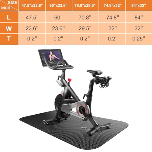 Treadmill Mat,Bike Mat,Stationary Bike Mat,Foldable Treadmill Mat for Hardwood Floors and Carpet.for Exercise Bike,Exercise Equipment Indoor Cycles,Rowing Elliptical (29.5" X 60") - color: 29.5" X 60"