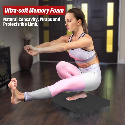 Balance Pad- Foam Balance Pad for Workout, Non-Slip & Water-Resistant Stability Trainer Mat, Soft TPE Exercise Foam Mat for Rehabilitation Stability,Physical Therapy,Fitness,Yoga (15.7" * 13" * 2") - color: Black