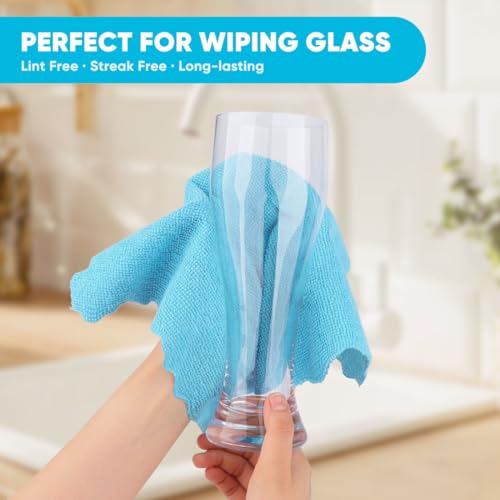 Orighty Microfiber Cleaning Cloth Bulk, 50 Pack Cleaning Rags 12x11 inch - color: Multicolor, size: 50 Pack