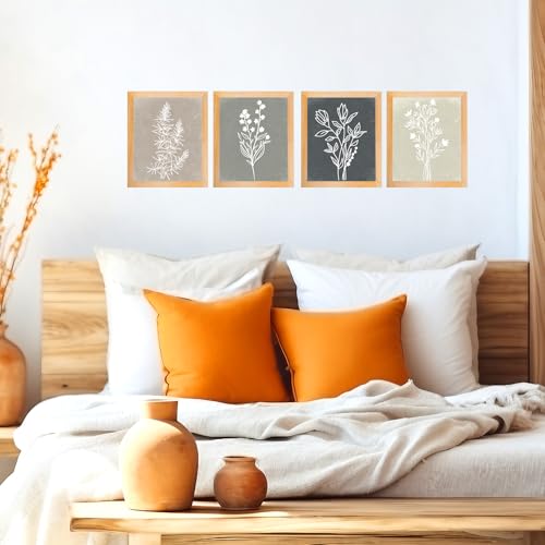Yeaqee 4 Pcs Diamond Art Kits DIY Painting for Adult Aesthetic Wall Diamond Crafts Aesthetic Room Decor Cute Painting Pictures 5d Craft Wall Decor for Home 10 x 11.8''(Line Floral) - style: Line Floral