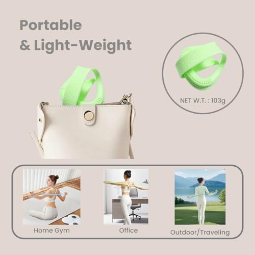 Figure 8 Resistance Band with Non-Slip Handles - color: 25LB Green