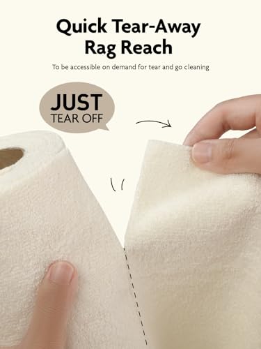 Fantasticlean Microfiber Cleaning Cloth Roll- 40 Sheets, 12" x 12" (Beige) - color: Beige, size: 40 pack