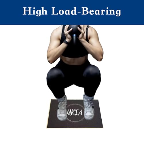 UKIA Slant Board for Squats - Slant Board Squat Wedge for Calf Stretching - Non-Slip Incline Knees Over Toes Weightlifting Equipment to Improve Athletic Performance