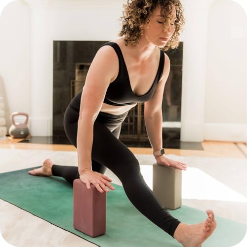 WeGym Yoga Mat, 4 mm Cushioned Non-Slip for Yoga, Pilates and Home Workouts | Cushioned 4 mm profile, non-slip surface, yoga, Pilates, home workouts - color: Green Ombre, style: Art Deco