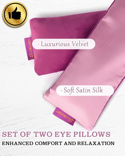 Hihealer Weighted Eye Mask for Sleeping, Lavender Eye Pillow for Spa Yoga | Relaxation Gifts for Women, Meditation Accessories, Relaxing, Self Care, Stress Relief, Wellness Gifts,Purple Birthday Gifts - color: Purplex2