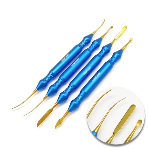 Titanium Dental Sculpture Knife Wax Carving Tools Spatula Double Ends Dental lab Tools (1 piece D)