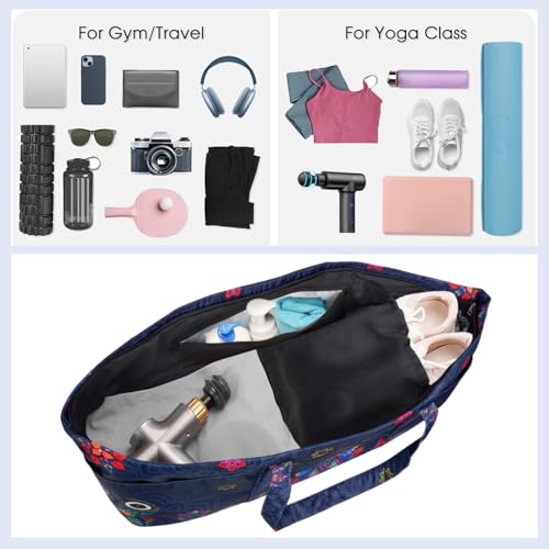 Yoga Mat Bag Yoga Mat Carrier with Shoes Compartment & Wet Pocket Pilates Bag with Zipper Pockets & Yoga Mat Holder Strap Yoga Bags and Carriers Fits All Your Stuff - color: Mandala Owl