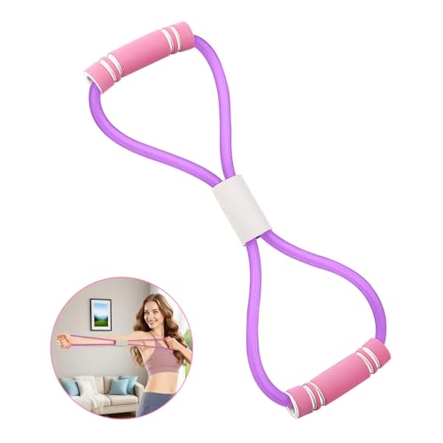 Resistance Exercise Bands Unisex Arms Chest Expander, Yoga Gym Fitness Pulling Word Elastic Muscle Training - color: Purple, size: F