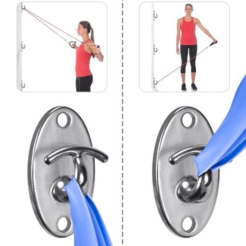 SELEWARE Resistance Band Wall Anchor, Heavy Duty Wall Mount Workout Anchors