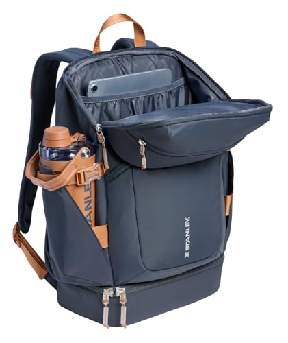 STANLEY Vitalize Backpack | Gym, Work & Travel Bag with Laptop Sleeve | Expandable Bottom Compartment | Tumbler & Water Bottle Pockets | Durable Recycled Fabric | Twilight - color: Twilight, size: Backpack