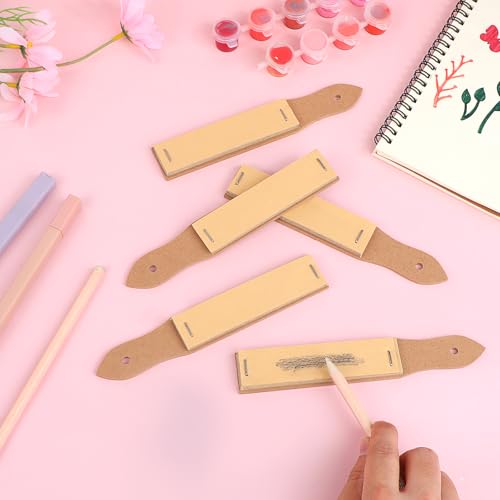 20 Pcs Sandpaper Pencil Sharpener, Art Pencil Sharpener Sketch Sandpaper Pastel Pencil Sharpener Charcoal Pencils Sharpener Pastel Sticks Art Drawing Tool for Adults, Teens, Artists, Beginner