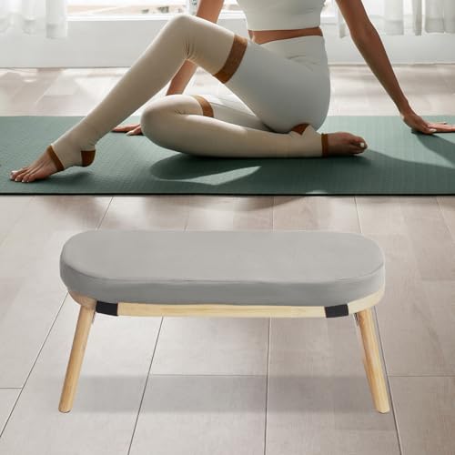 Bamboo Meditation Bench Stool – Foldable Yoga Seat with Cushion & Bag