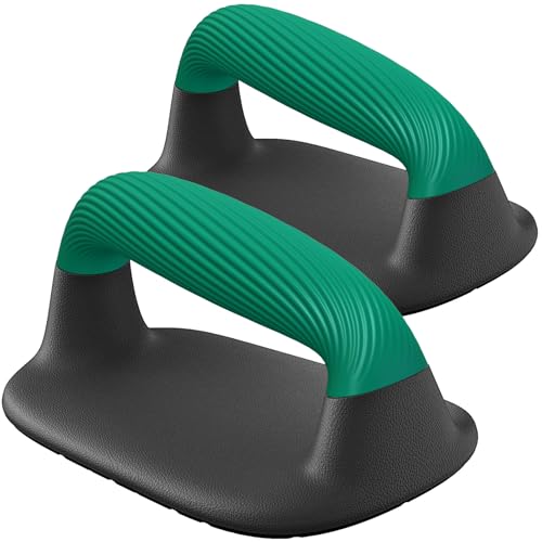 Kipika Push Up Bars, Pushup Stands, Anti-Slip Soft Plastic Push Up Handles, Bottom Anti-Slip Pad, Strength Training Equipment, Perfect for Floor Workout Exercise - color: E: Black & Green