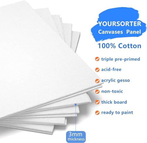 Canvases for Painting Bulk 28 Pack, 9 x 12 inch Blank Paint Canvas Boards | Primed Acid-Free 100% Cotton, Canvas Panels for Acrylic Oil Tempera Watercolor, Art Supplies for All Skill Level - size: 9"x12" - 28pcs