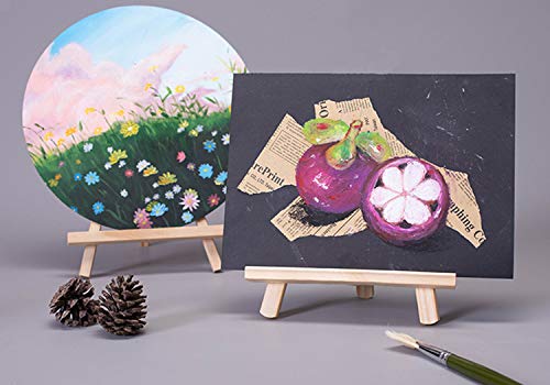 Small Tabletop Display Stand 8 inch Wooden Table Top A-Frame Artist Easel Canvas Photo Picture Sign Holder Stand