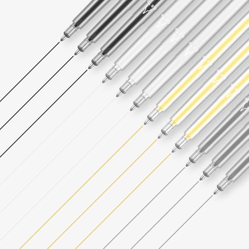 REALIKE Acrylic Gel Pens Compatible with Cricut Maker 4/Maker 3/Maker/Explore 5/4/3/Air 2/Air, Black White Silver Gold Acrylic Pens for Rocks, Paper, Wood, Canvas, Glass, Ceramic, Fabric (0.8 Tip)
