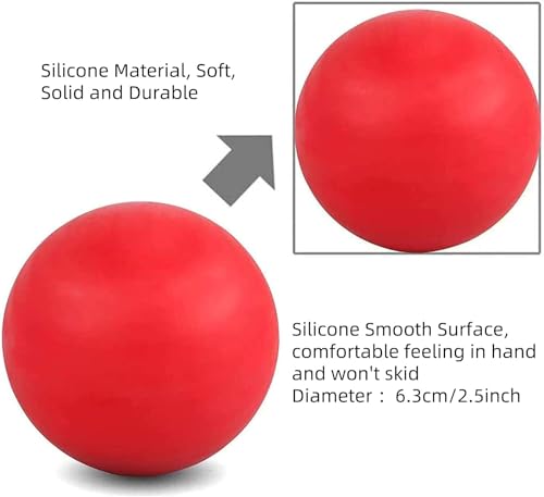 WOVTE Massage Lacrosse Ball for Sore Muscles, Shoulders, Neck, Back, Foot, Body, Deep Tissue, Trigger Point, Muscle Knots, Yoga and Myofascial Release (Blue) (Red Purple) - color: Red Purple