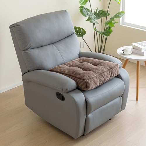 HIGOGOGO Tufted Corduroy Recliner Seat Cushion for Elderly, High Density Foam Large Square Seat Cushion for Recliner Chair, Floor Pillow, Office Chair, Car, No Pressure on Thighs, 20x20x4 - color: Brown, size: 20x20x4