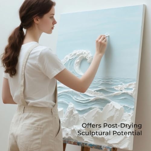 Nicpro Modeling Paste 1142 ml / 56.4 oz for Acrylic Painting | High-Density Acrylic Medium for Texture, Thickness, Structural Molding Paste for Art Projects, DIY, 3D Effect - size: 1142 ml