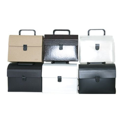 JAM Paper Plastic Portfolio Art Case with Handles - 6 x 9 x 4 - Clear Grid - Sold Individually - color: Clear Grid