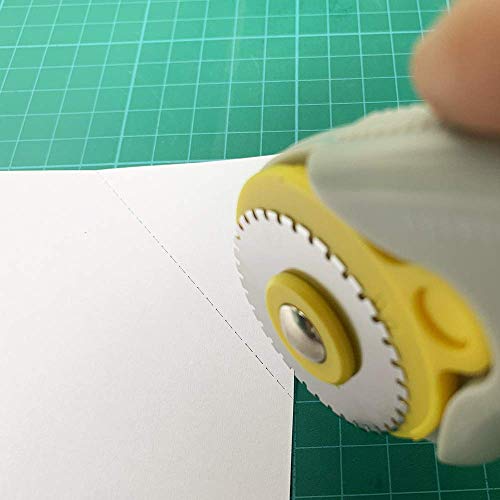 AUTOTOOLHOME 45mm Perforation Rotary Cutter Blades, 5PCS Skip Stitch Blades | Skip-stitch Rotary Blades for Perforating Paper and Fabric Edges for Crochet, Fleece Blankets and Crafts Perforator Tool