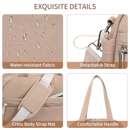 Handbag for Women Yoga Bag Large Capacity Yoga Pad Buckle with Shoe Compartment Water Bottle Sports Gym Bag Travel - color: D04-1 Khaki