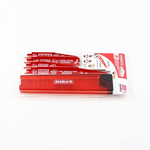 Diablo DS006S 6 pc Bi-Metal Reciprocating Saw Blade Set for Wood and Metal Demolition (6-Piece)