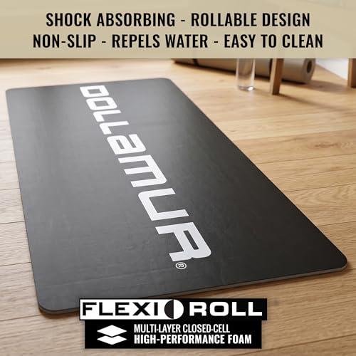 Dollamur 3x6 Signature Workout Mat - Black - Thick Yoga Mat