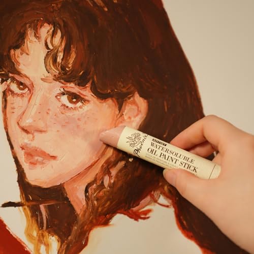 PHOENIX Skin Tone Oil Paint Stick - Set of 6 Flesh Tint 37ml Large Soft Water Soluable Oil Pastels for Artists - color: 6 Skin Tones