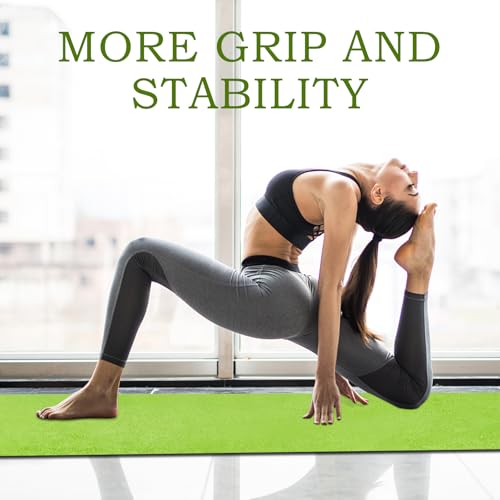 Yoga Towels, Non Slip Hot Yoga Mat Towel with Grip Dots,Super-Absorbent Soft Microfiber Yoga Blanket for Pilates, Fitness and Workout 72inch x 24inch - color: Green