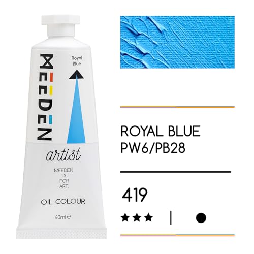 MEEDEN Artist Grade Oil Paint: Royal Blue - 60ml/2oz Tube | Professional Art Paints and Supplies for Canvas Painting - color: Royal Blue, size: 2 Fl Oz (Pack of 1)