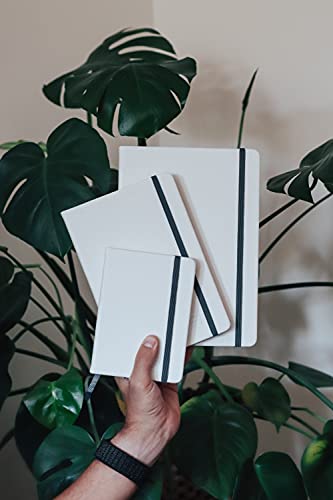 Etchr A6 Portrait Sketchbook - Hot Press Mixed Media 100% Cotton - Hardcover Drawing Book 4.1”x5.8 with 52 Pages, White