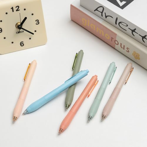 Linbsunne Gel Pens, 0.5mm Black Ink Pens Quick Dry, Macaron 12 pcs | Fine Point Smooth Writing Pens with Comfort Grip Retractable Pen for Nurses Teacher, Journaling, Office School Supplies - color: Macaron 12pcs