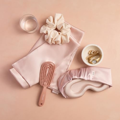 Kitsch Contour Satin Sleep Mask | Eye Masks for Sleep - Blush | Softer Than Silk Sleep Mask, Blindfold Sleep Masks for Women & Men, No Eye Pressure, Lightweight Eye Mask, Travel Essentials - color: Blush