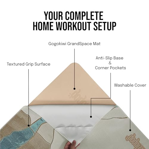 Yoga Mat and Towel Set – 6×4 ft Large Workout Mat with Matching Yoga Towel, Non-Slip, Home-Friendly, Machine Washable, Ideal for Yoga, Pilates & Floor Workouts