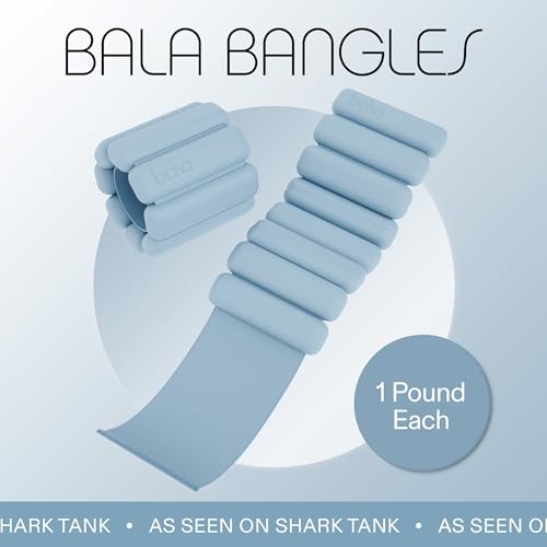 Bala Bangles Wrist & Ankle Weights for Women & Men, Home Gym Equipment | Adjustable Weighted Bands for Arm & Legs Workouts - Pilates, Yoga, Walking, Barre, & Strength Training Exercise - color: Sea, size: 1 LB