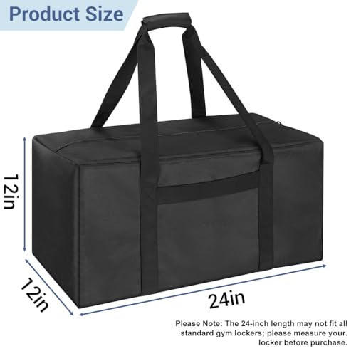 COOLBEBE 24x12x12 Inch Travel Duffle Bag, 53L Mid-Size Weekender, Black - size: 24” x 12” x 12”