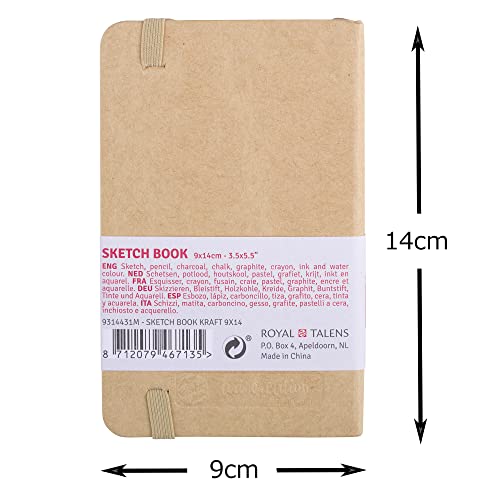 Talens Japan Talens Art Creation T9314-431M 452159 Art Creation Sketchbook, Drawing Notebook, 3.5 x 5.5 inches (9 x 14 cm), Kraft Paper - color: craft paper, size: 9×14cm