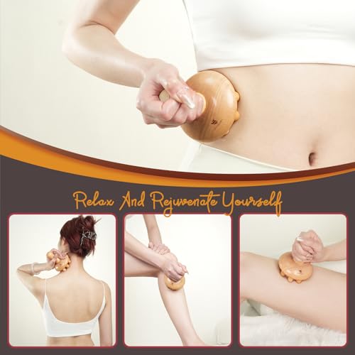 Wooden Mushroom Massager, Wooden Body Contouring Therapeutic Tool